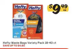 Winn Dixie Hefty Waste Bags Variety Pack 18-40 ct offer