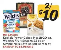 Winn Dixie Kodiak Power Cakes Mix, Welch's Fruit Snacks, Simple Mills Soft Baked Bars offer