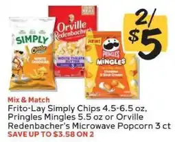 Winn Dixie Frito-Lay Simply Chips, Pringles Mingles, Orville Redenbacher's Microwave Popcorn offer