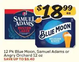 Winn Dixie 12 Pk Blue Moon, Samuel Adams or Angry Orchard offer