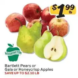 Winn Dixie Bartlett Pears or Gala or Honeycrisp Apples offer