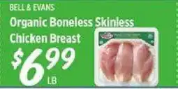 Rouses BELL & EVANS Organic Boneless Skinless Chicken Breast offer