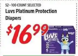 Rouses Luvs Platinum Protection Diapers offer