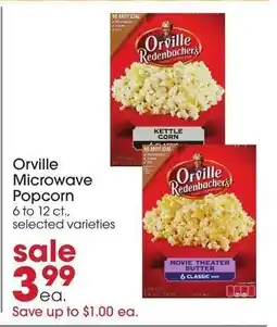 Giant Eagle Orville Microwave Popcorn offer