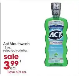 Giant Eagle Act Mouthwash offer