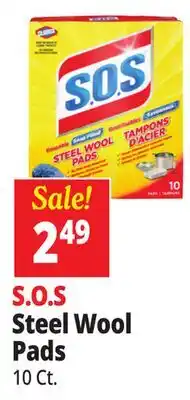 Ocean State Job Lot Clorox S.O.S Steel Wool Pads 10 Count offer