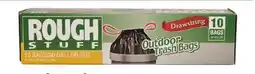 Ocean State Job Lot Rough Stuff 33 Gal Outdoor Trash Bags with Drawstring 10 Count offer