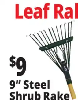 Ocean State Job Lot 9 Steel Shrub Rake offer