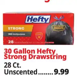 Ocean State Job Lot Hefty 30 Gallon Hefty Strong Drawstring offer