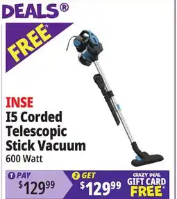 Ocean State Job Lot INSE Cordless Stick Vacuum Orange offer
