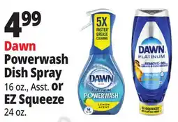 Ocean State Job Lot Dawn Platinum Plus Power wash Dish Spray 16 oz offer