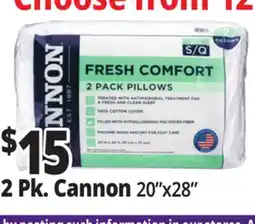 Ocean State Job Lot Cannon Fresh Comfort Bed Pillows offer