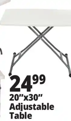 Ocean State Job Lot 20x30 Adjustable Table offer