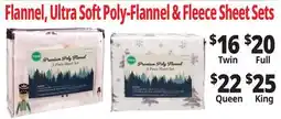 Ocean State Job Lot Flannel, Ultra Soft Poly-Flannel & Fleece Sheet Sets offer