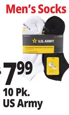 Ocean State Job Lot Men's Socks 10 Pk. US Army offer