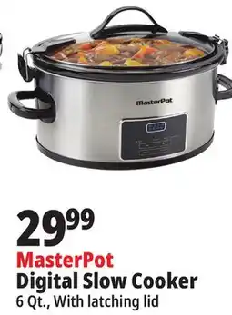 Ocean State Job Lot MasterPot 6 Qt Stainless Steel Slow Cooker offer