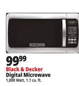 Ocean State Job Lot BLACK+DECKER 1000W Stainless Steel Microwave Oven offer