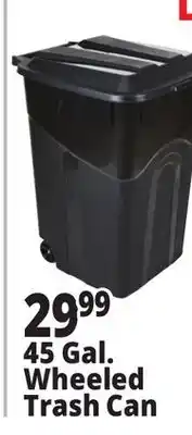 Ocean State Job Lot 45 Gallon Wheeled Trash Can offer
