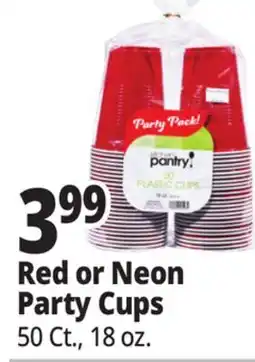 Ocean State Job Lot Kitchen Pantry Red Plastic Cups offer