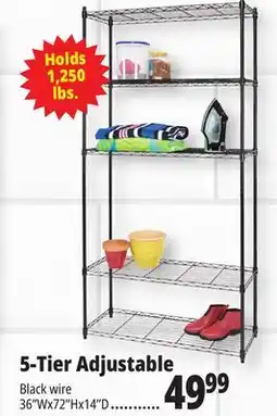 Ocean State Job Lot 5-Tier Household Wire Shelving offer