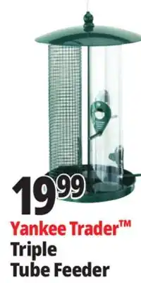 Ocean State Job Lot Yankee Trader Three Tube Bird Feeder Green offer