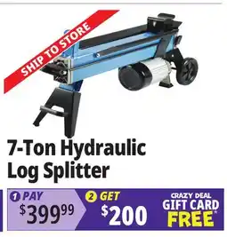 Ocean State Job Lot 7-Ton Hydraulic Log Splitter Blue offer