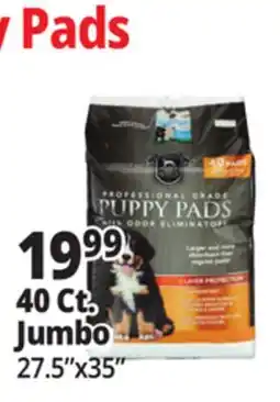Ocean State Job Lot Huntington Pet Products Professional Grade 27.5 x 35 Puppy Pads with Odor Eliminators 40 Count offer