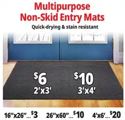 Ocean State Job Lot Non-Skid Entry Mats offer