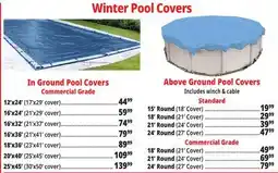 Ocean State Job Lot Winter Pool Covers offer