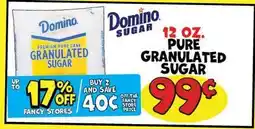 Ollie's DOMINO SUGAR PURE GRANULATED SUGAR offer