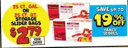 Ollie's STORAGE SLIDER BAGS offer