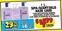 Ollie's SPA-SCENTIALS HAIR CARE offer