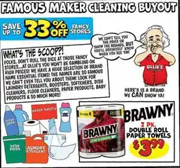 Ollie's BRAWNY DOUBLE ROLL PAPER TOWELS offer