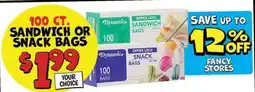 Ollie's SANDWICH OR SNACK BAGS offer