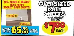 Ollie's OVERSIZED BATH SHEETS offer