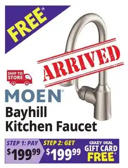 Ocean State Job Lot MOEN Bayhill Kitchen Faucet offer