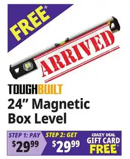 Ocean State Job Lot TOUGHBUILT 24 Magnetic Box Level offer