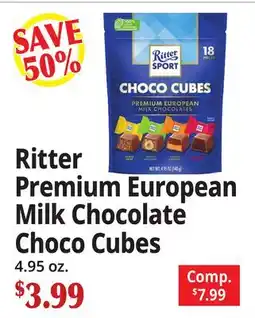 Ocean State Job Lot Ritter Premium European Milk Chocolate Choco Cubes offer