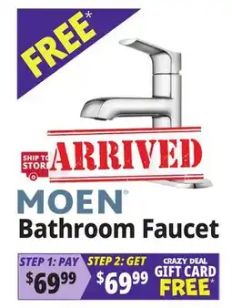 Ocean State Job Lot MOEN Bathroom Faucet offer