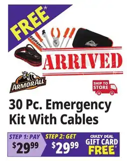 Ocean State Job Lot 30 Pc. Emergency Kit With Cables offer