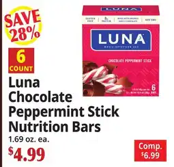 Ocean State Job Lot Luna Chocolate Peppermint Stick Nutrition Bars offer
