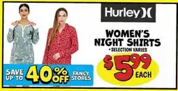 Ollie's WOMEN'S NIGHT SHIRTS offer
