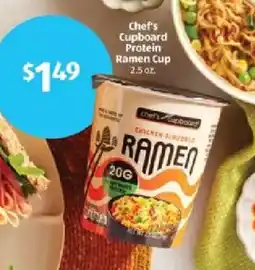 Aldi Chef's Cupboard protein ramen cup offer