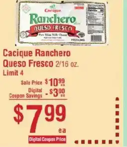 Smart & Final Cacique Ranchero Queso Fresco offer