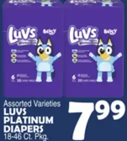 Bravo Supermarkets LUVS PLATINUM DIAPERS offer