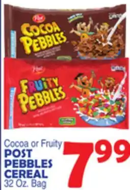 Bravo Supermarkets POST PEBBLES CEREAL offer