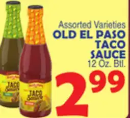Bravo Supermarkets OLD EL PASO TACO SAUCE offer