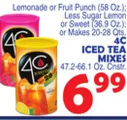 Bravo Supermarkets 4C ICED TEA MIXES, 47.2-66.1 Oz. Cnstr offer