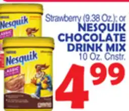 Bravo Supermarkets NESQUIK CHOCOLATE DRINK MIX offer