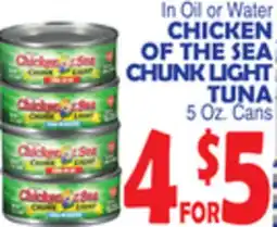 Bravo Supermarkets CHICKEN OF THE SEA CHUNK LIGHT TUNA offer